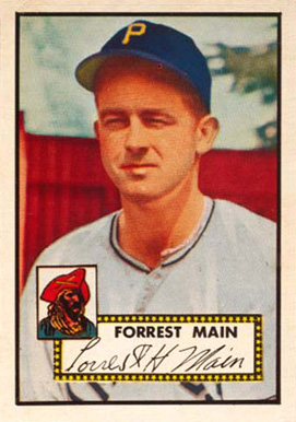 1952 Topps Forrest Main #397 Baseball Card