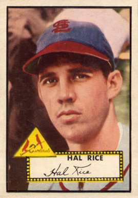 1952 Topps Hal Rice #398 Baseball Card