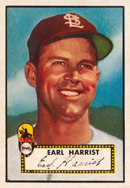 1952 Topps Earl Harrist #402 Baseball Card