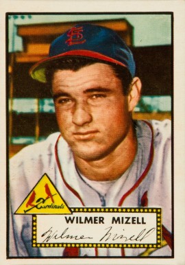 1952 Topps Wilmer Mizell #334 Baseball Card