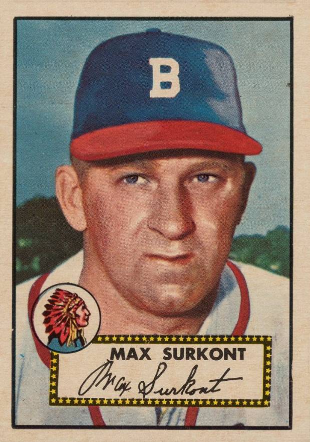 1952 Topps Max Surkont #302 Baseball Card
