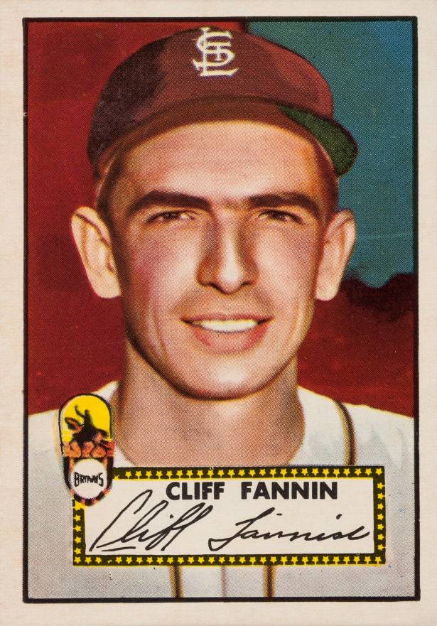 1952 Topps Cliff Fannin #285 Baseball Card