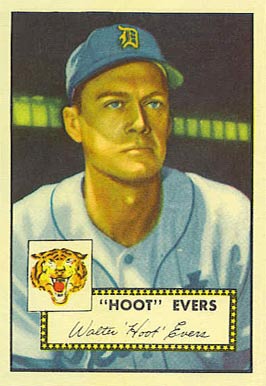 1952 Topps Hoot Evers #222 Baseball Card