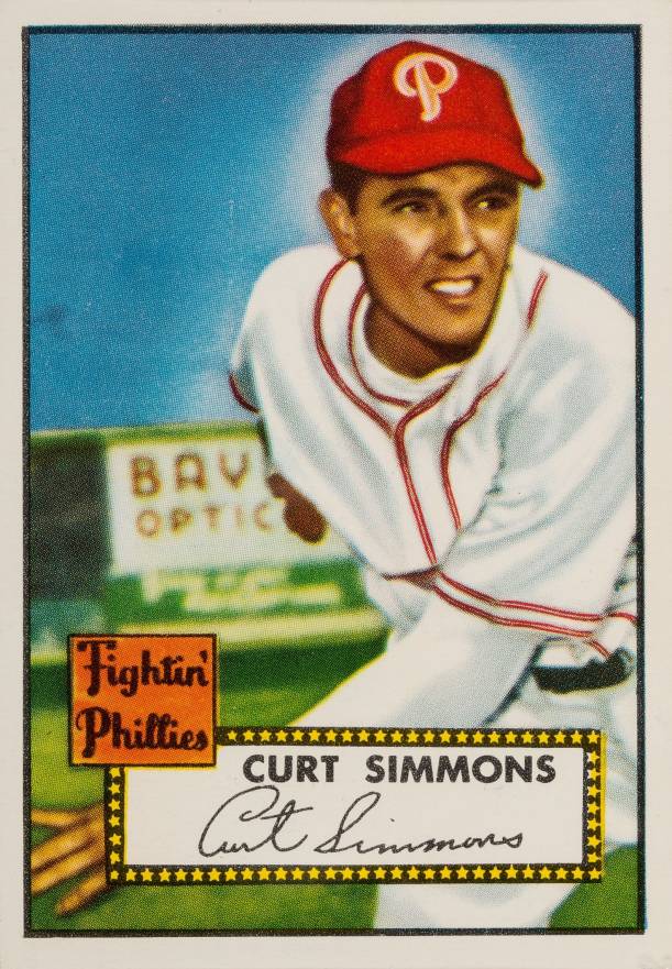1952 Topps Curt Simmons #203 Baseball Card