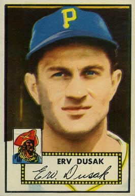 1952 Topps Erv Dusak #183 Baseball Card