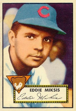 1952 Topps Eddie Miksis #172 Baseball Card