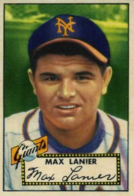 1952 Topps Max Lanier #101 Baseball Card