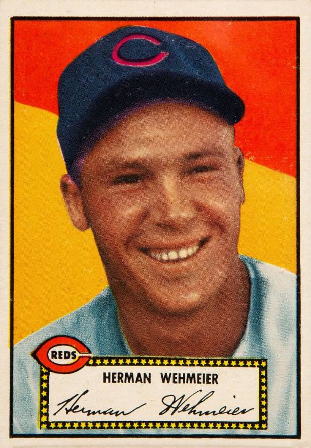 1952 Topps Herman Wehmeier #80b Baseball Card