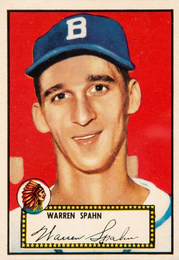 1952 Topps Warren Spahn #33 Baseball Card