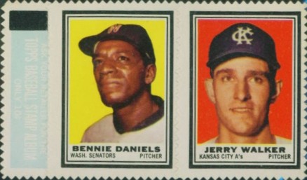 1962 Topps Stamp Panels Daniels/Walker # Baseball Card