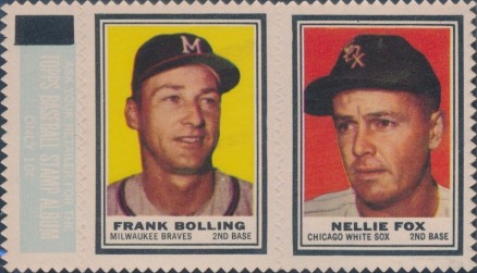 1962 Topps Stamp Panels Bolling/Fox # Baseball Card