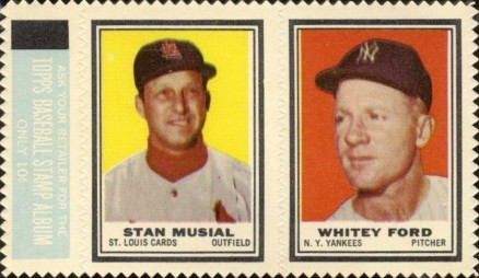 1962 Topps Stamp Panels Musial/Ford # Baseball Card