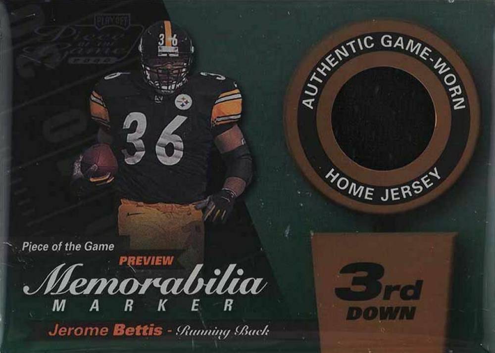 2000 Leaf Limited Piece of the Game Previews Jerome Bettis #JB36B Football Card