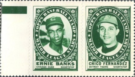 1961 Topps Stamp Panels Banks/Fernandez # Baseball Card