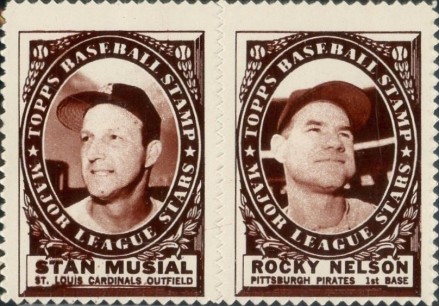 1961 Topps Stamp Panels Musial/Nelson # Baseball Card
