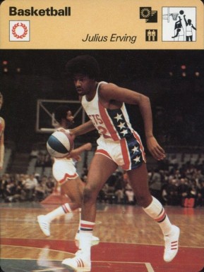 1977 Sportscaster Julius Erving #03-15 Basketball Card