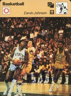 1977 Sportscaster Earvin Johnson #78-02 Basketball Card