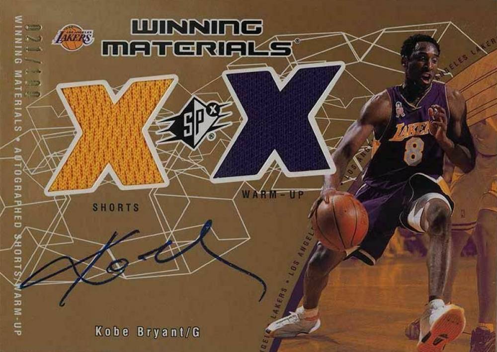 2002 SPx Winning Materials Kobe Bryant #KB-A Basketball Card