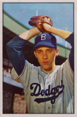 1953 Bowman Color Billy Loes #14 Baseball Card