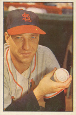 1953 Bowman Color Gerry Staley #17 Baseball Card