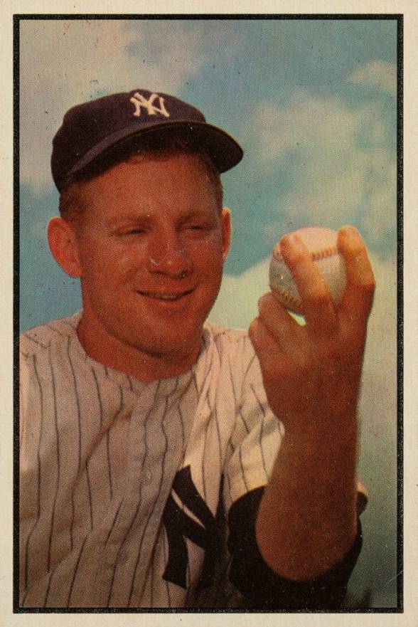 1953 Bowman Color Whitey Ford #153 Baseball Card