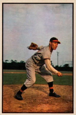 1953 Bowman Color Bob Feller #114 Baseball Card