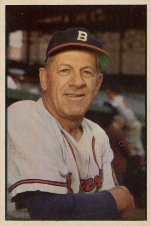 1953 Bowman Color Charlie Grimm #69 Baseball Card