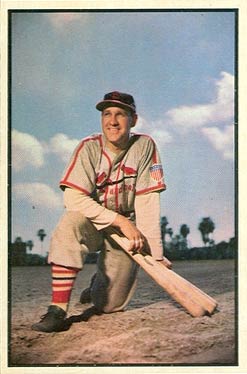 1953 Bowman Color Enos Slaughter #81 Baseball Card