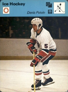 1977 Sportscaster Denis Potvin #17-09 Hockey Card