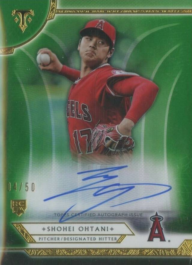 2018 Topps Triple Threads Rookie Autograph Shohei Ohtani #RA-SO Baseball Card