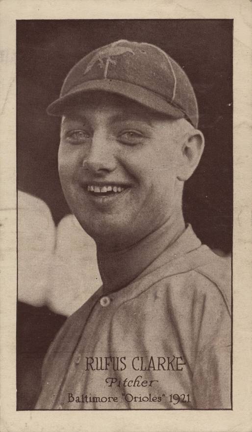 1921 Baltimore Orioles Tip Top  Rufus Clarke #3 Baseball Card