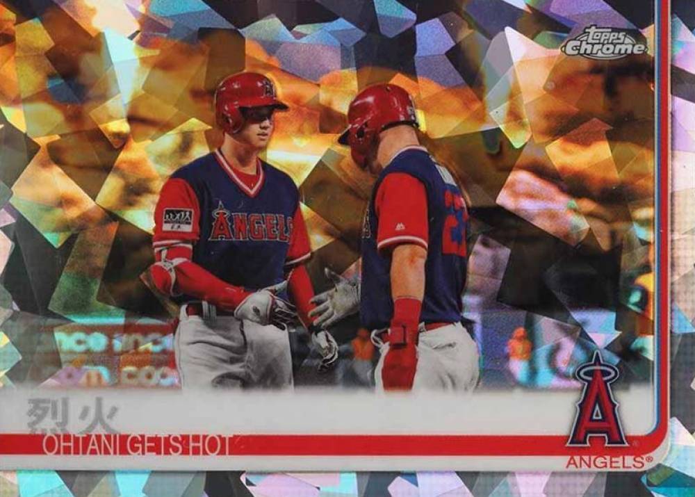 2019 Topps Chrome Sapphire Edition Ohtani Gets Hot #367 Baseball Card