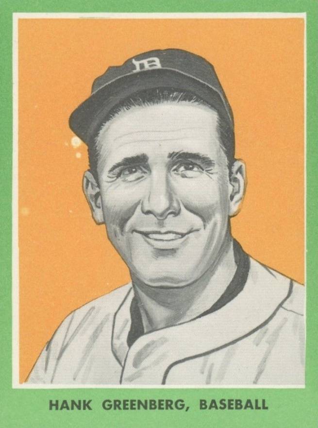 1963 KTAV Publishing Jewish Sports Champions-Hand Cut Hank Greenberg # Baseball Card