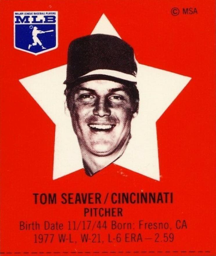 1978 Pepsi-Cola SuperSTAR Hand Cut Tom Seaver # Baseball Card