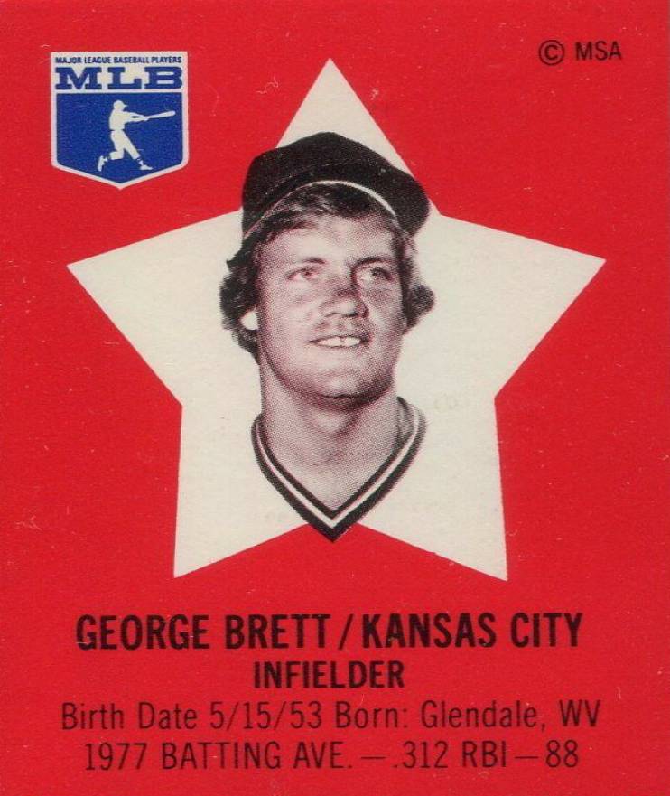 1978 Pepsi-Cola SuperSTAR Hand Cut George Brett # Baseball Card