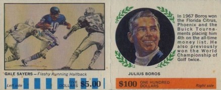1968 American Oil Sayers/Boros # Football Card