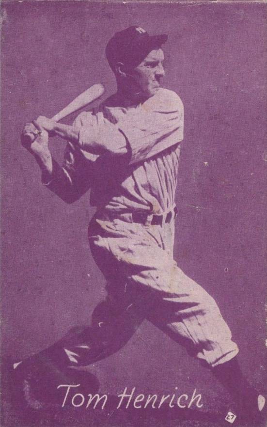 1953 Canadian Exhibits Tom Henrich #27 Baseball Card