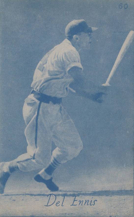 1953 Canadian Exhibits Del Ennis #60 Baseball Card