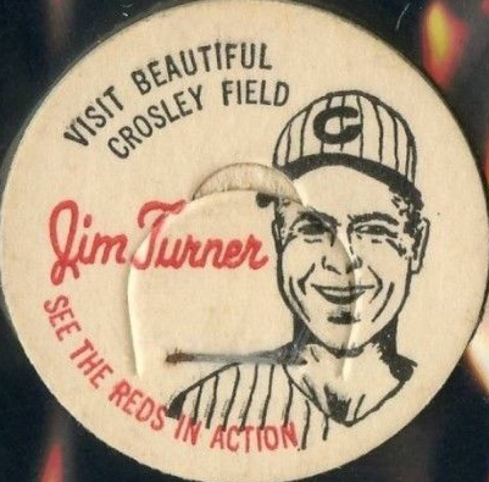 1963 French Bauer Reds Milk Caps Jim Turner # Baseball Card