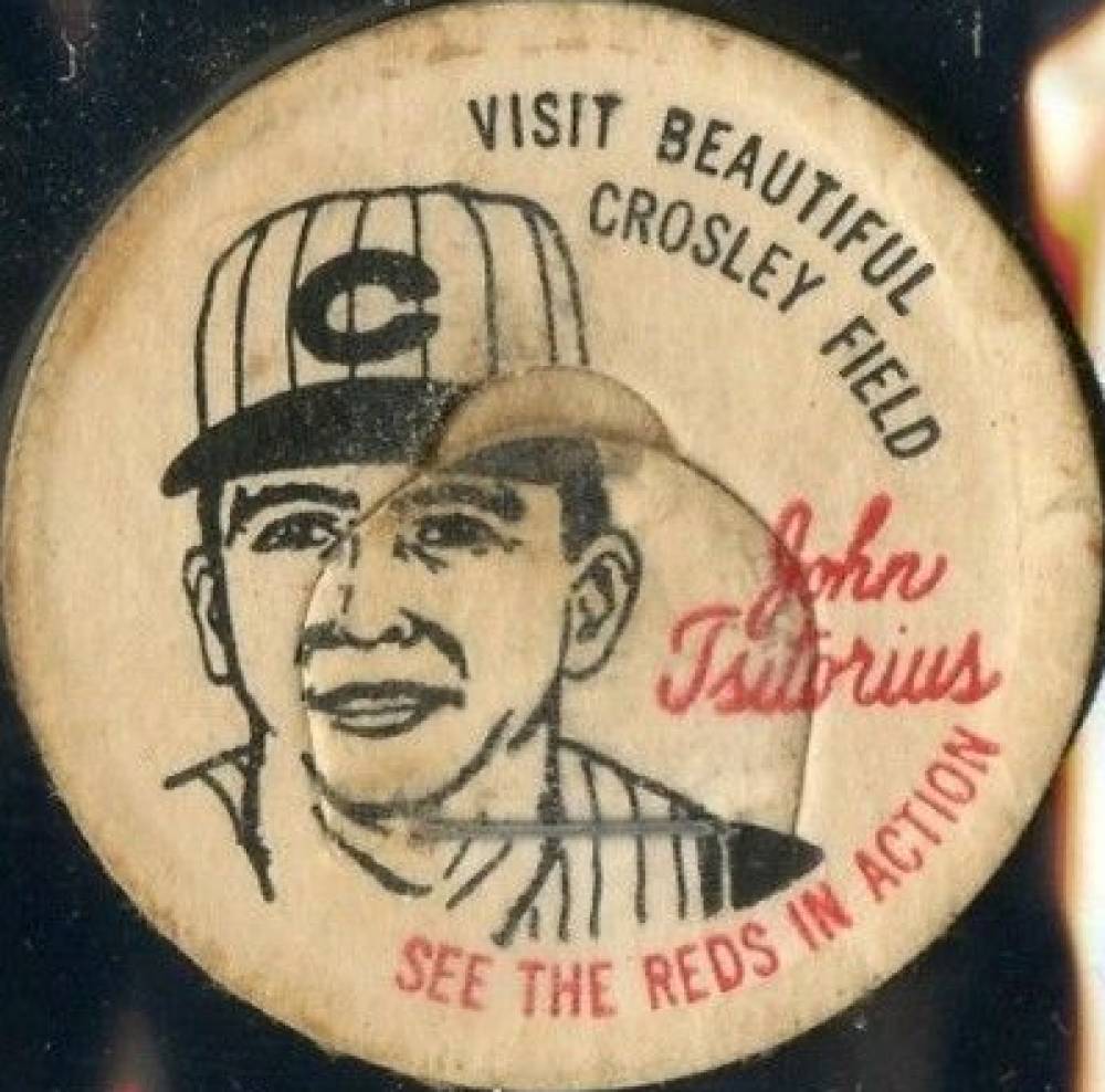1963 French Bauer Reds Milk Caps John Tsitouris # Baseball Card