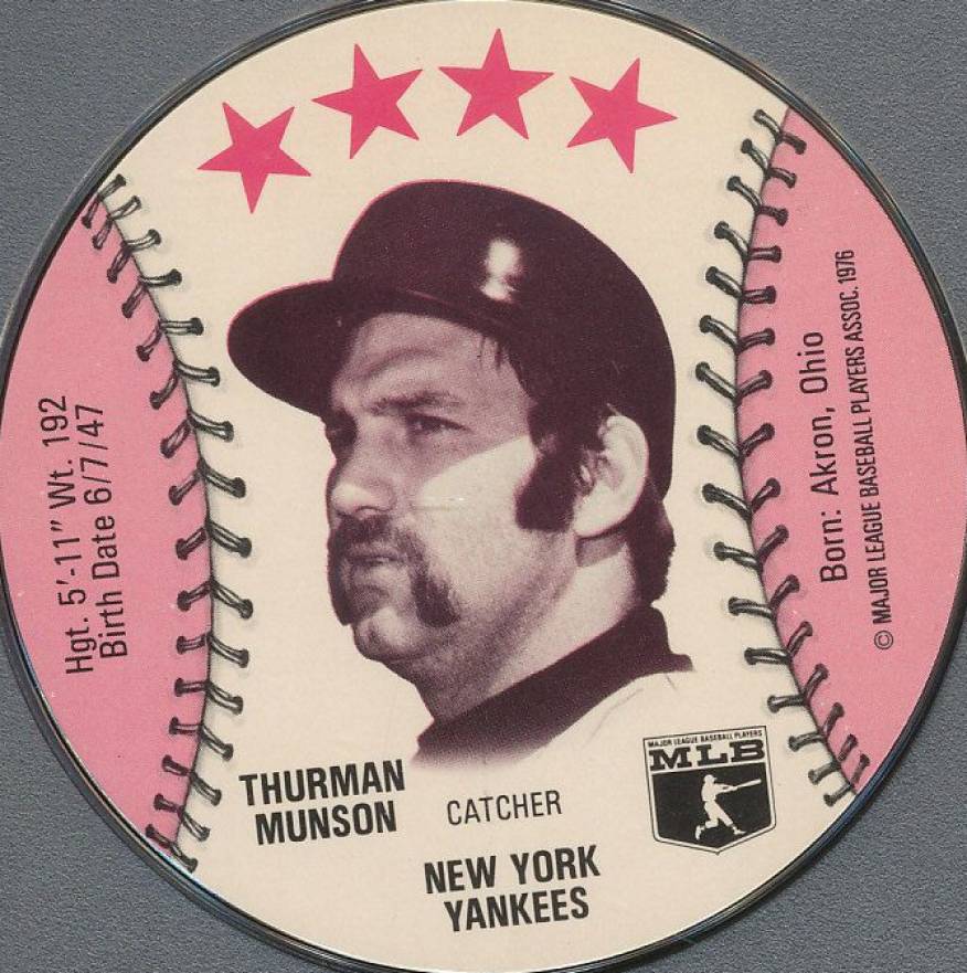 1976 Buckman Discs Thurman Munson # Baseball Card