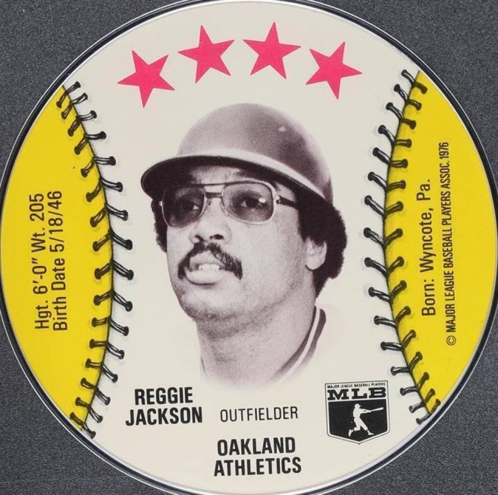 1976 Isaly's Sweet William Disc Reggie Jackson # Baseball Card