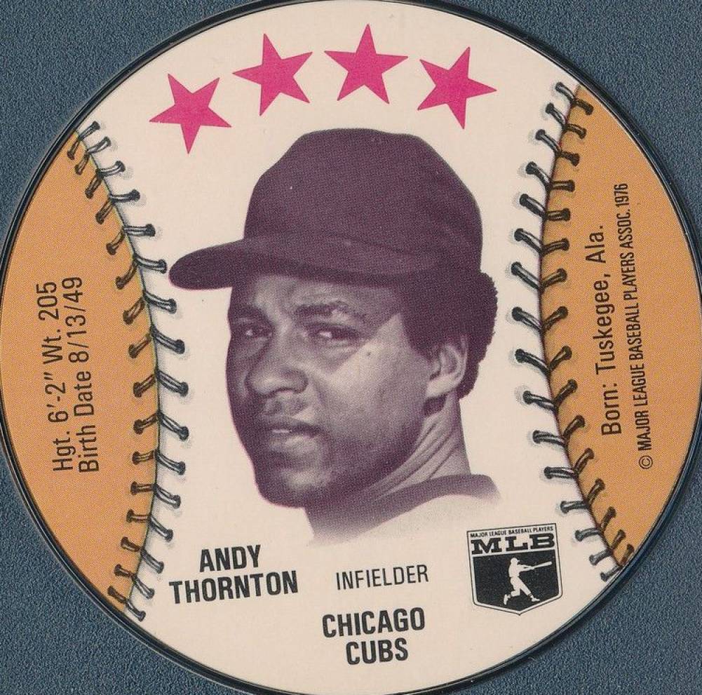 1976 Isaly's Sweet William Disc Andy Thornton # Baseball Card