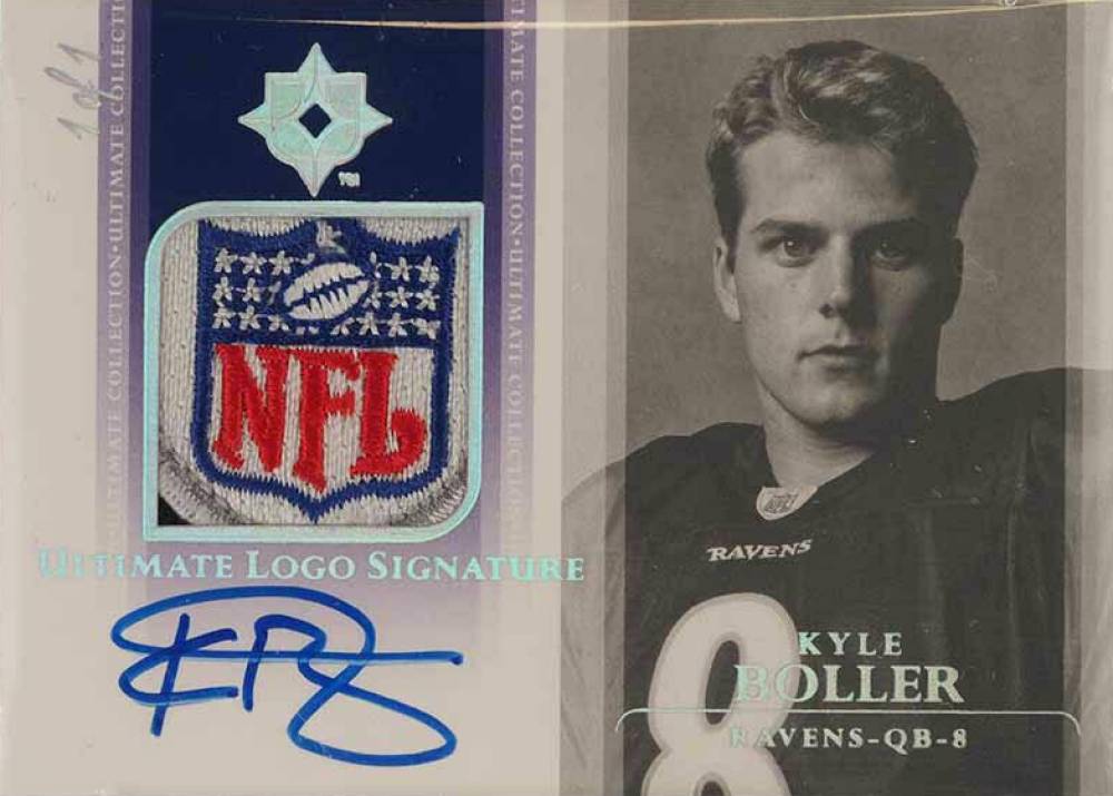 2004 Ultimate Collection Game Jersey Logo Autograph Kyle Boller #KB Football Card