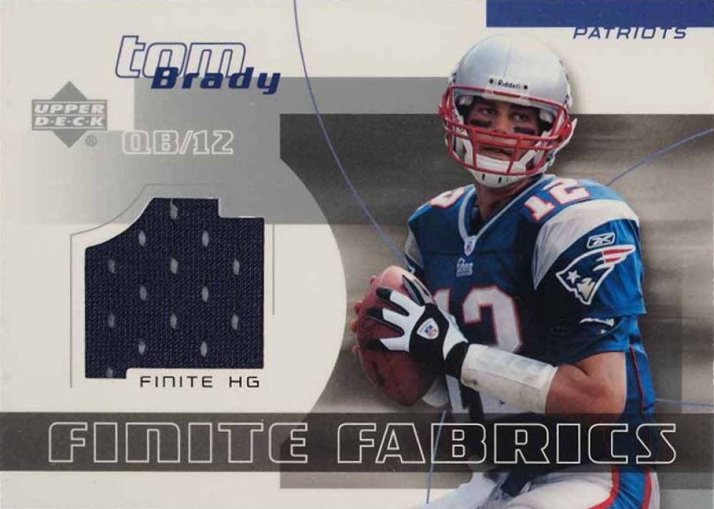 2004 Upper Deck Finite HG Finite Fabrics Tom Brady #FF-TB Football Card
