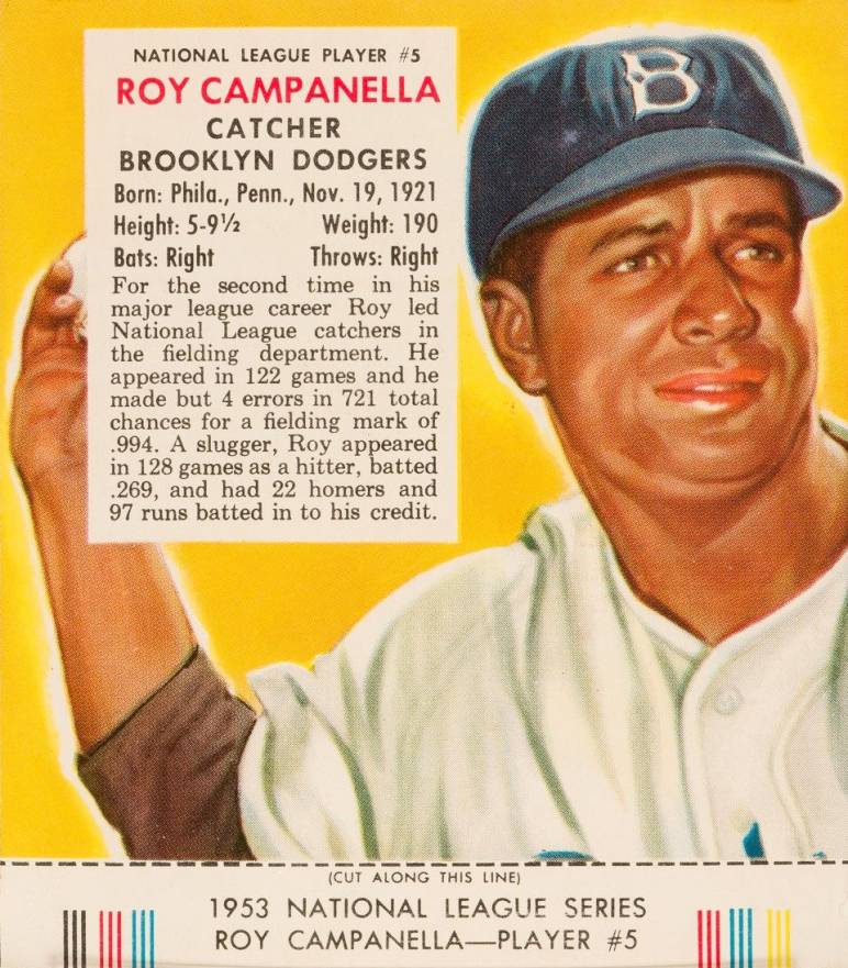 1953 Red Man Tobacco Roy Campanella #5 Baseball Card