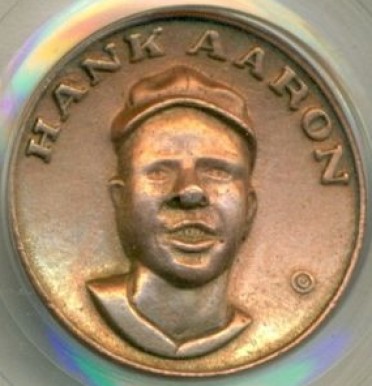 1969 Citgo Coins Hank Aaron # Baseball Card
