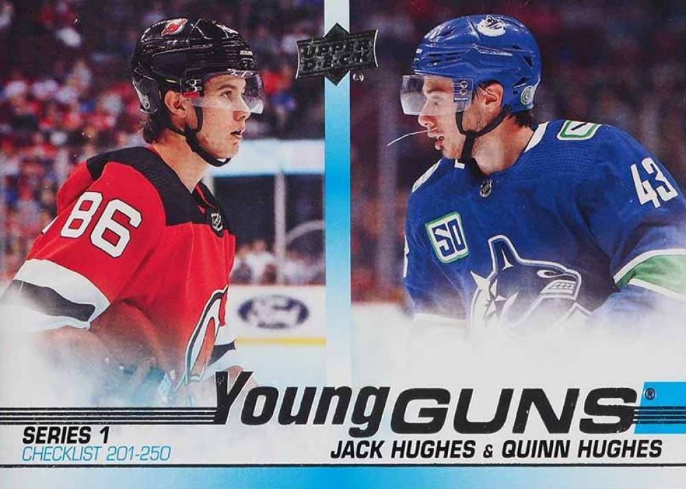 2019 Upper Deck Jack Hughes/Quinn Hughes #250 Hockey Card