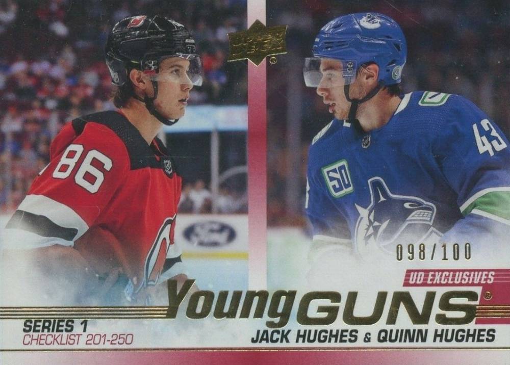 2019 Upper Deck Jack Hughes/Quinn Hughes #250 Hockey Card