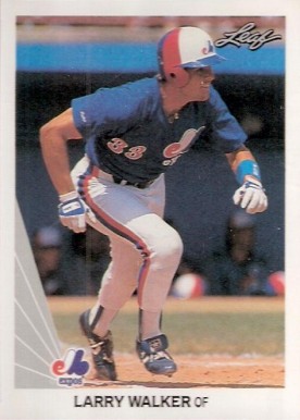 1990 Leaf Larry Walker #325 Baseball Card